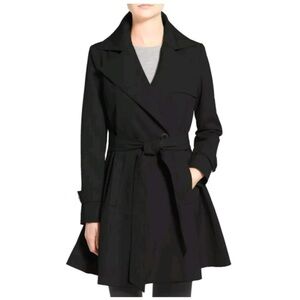 NWT TRINA TURK Phoebe Gaberdine Raincoat Trench Coat - 8